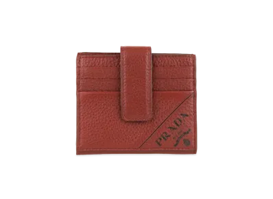 PRADA Leather Card Case "Rubino Red"