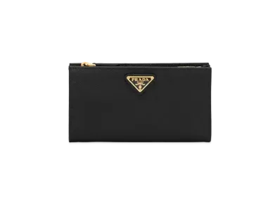 PRADA Large Saffiano Leather Wallet "Black"
