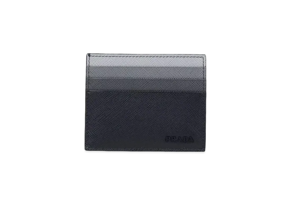 PRADA Saffiano Leather Card Holder Multi "Black"