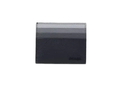 PRADA Saffiano Leather Card Holder Multi "Black"