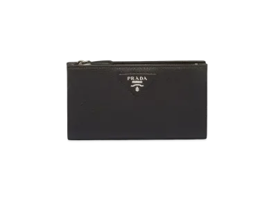 PRADA Large Leather Wallet "Black"