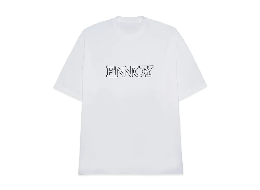 ENNOY Electric Logo EMB T-Shirt "White/Black"
