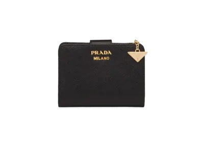 PRADA Small Saffiano Leather Wallet "Black"