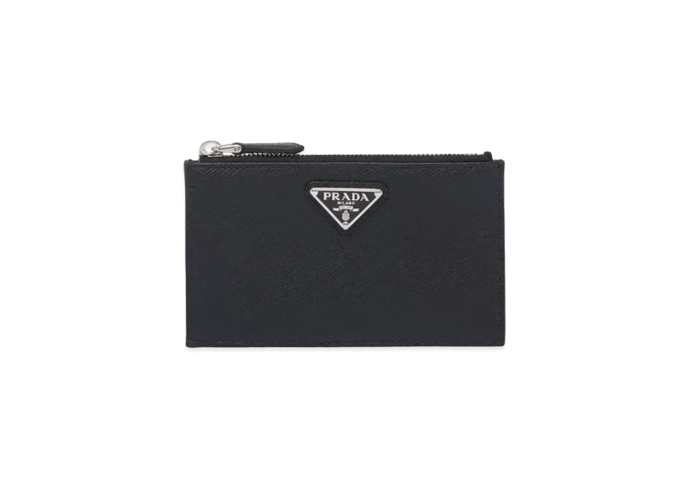 PRADA Saffiano Leather Card Holder "Black"