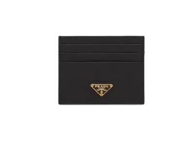 PRADA Saffiano Leather Card Holder "Black"