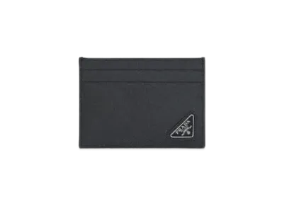 PRADA Saffiano Leather Card Holder "Black"