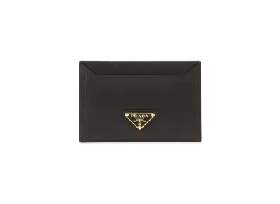 PRADA Vitello Move Leather Card Holder "Black"