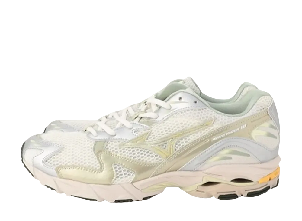 ミズノ ウェーブライダー10 "オフホワイト/グリーン/シルバー"