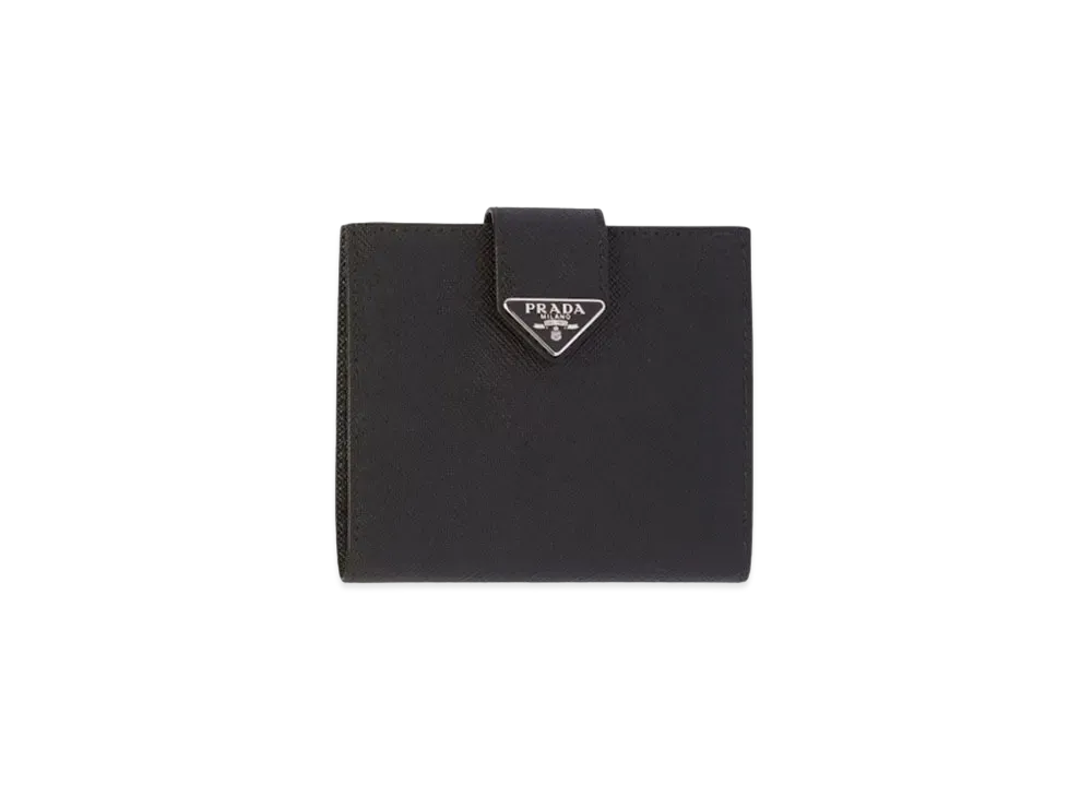 PRADA Saffiano Leather Wallet "Black"