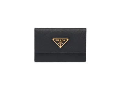 PRADA Saffiano Leather Card Holder "Black"