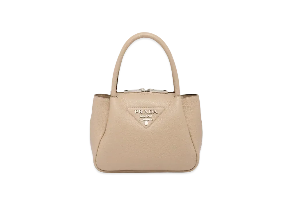 PRADA Leather Mini Handbag "Sand"