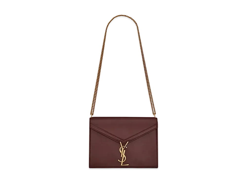 Saint Laurent Cassandra Monogram Clasp Bag In Smooth Leather "Rouge Legion"