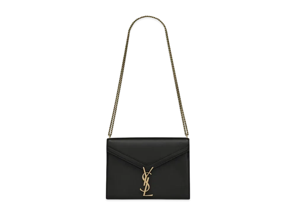 Saint Laurent Cassandra Monogram Clasp Bag In Smooth Leather "Black"