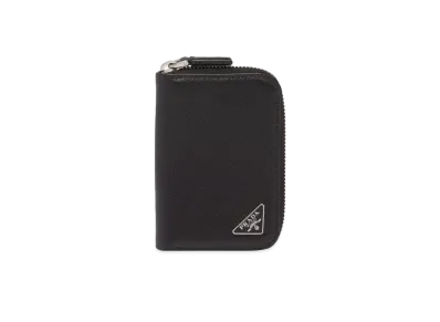 PRADA Saffiano Leather Card Holder "Black"