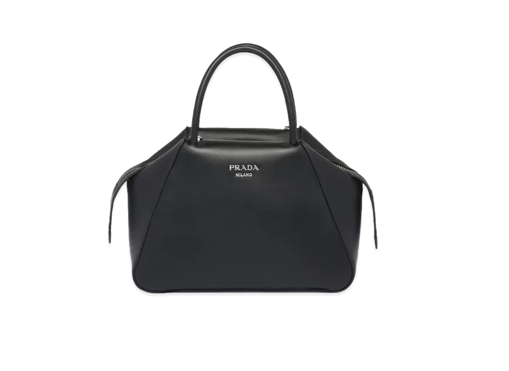 PRADA Supernova Small Brushed Leather Handbag "Black"
