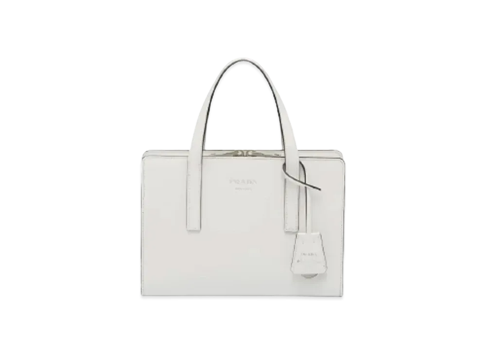 PRADA Re Edition 1995 Brushed Leather Mini Handbag "White"