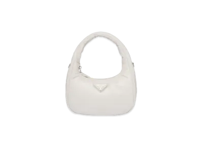 PRADA Soft Padded Nappa Leather Mini Bag "White"