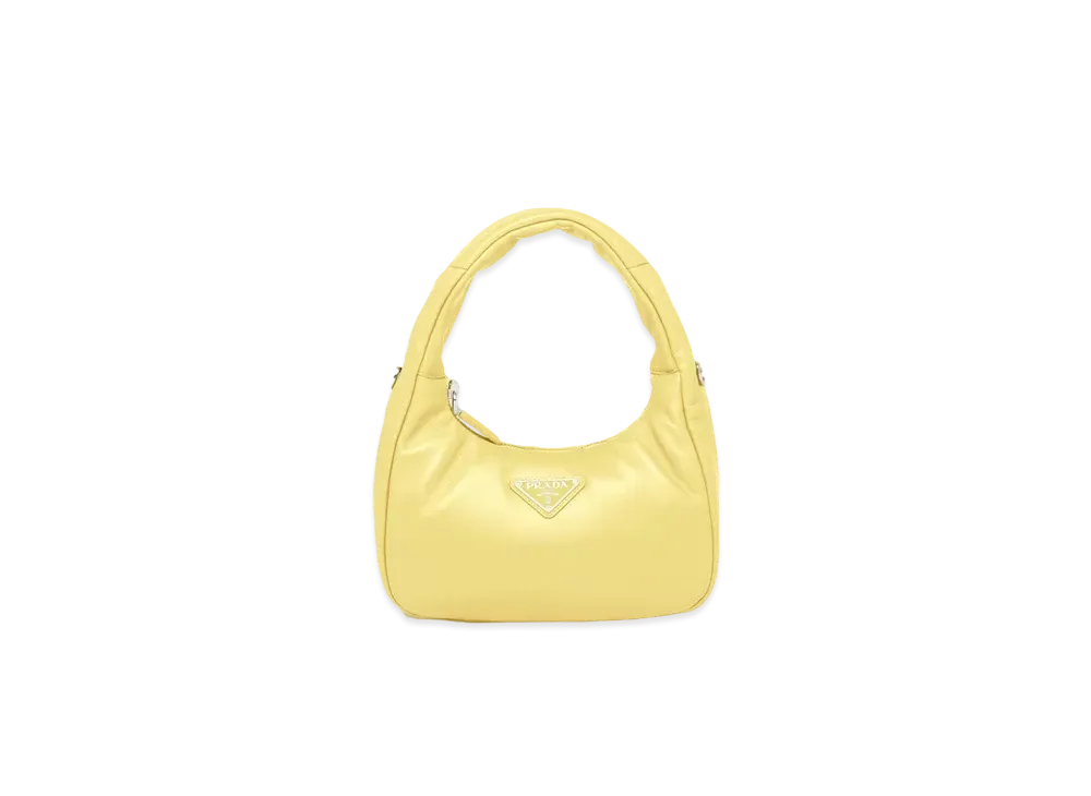 PRADA Soft Padded Nappa Leather Mini Bag "Citron Yellow"