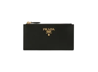 PRADA Saffiano Leather Card Holder "Black"