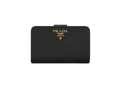 PRADA Small Saffiano Leather Wallet "Black"