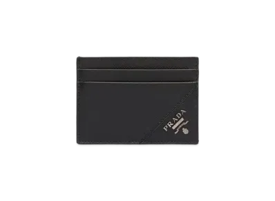 PRADA Saffiano Leather Card Holder "Black"