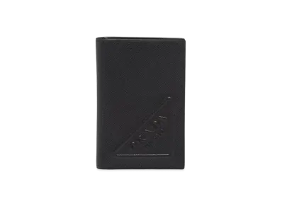 PRADA Saffiano Leather Card Holder "Black"