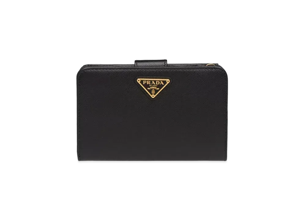 PRADA Small Saffiano Leather Wallet "Black"