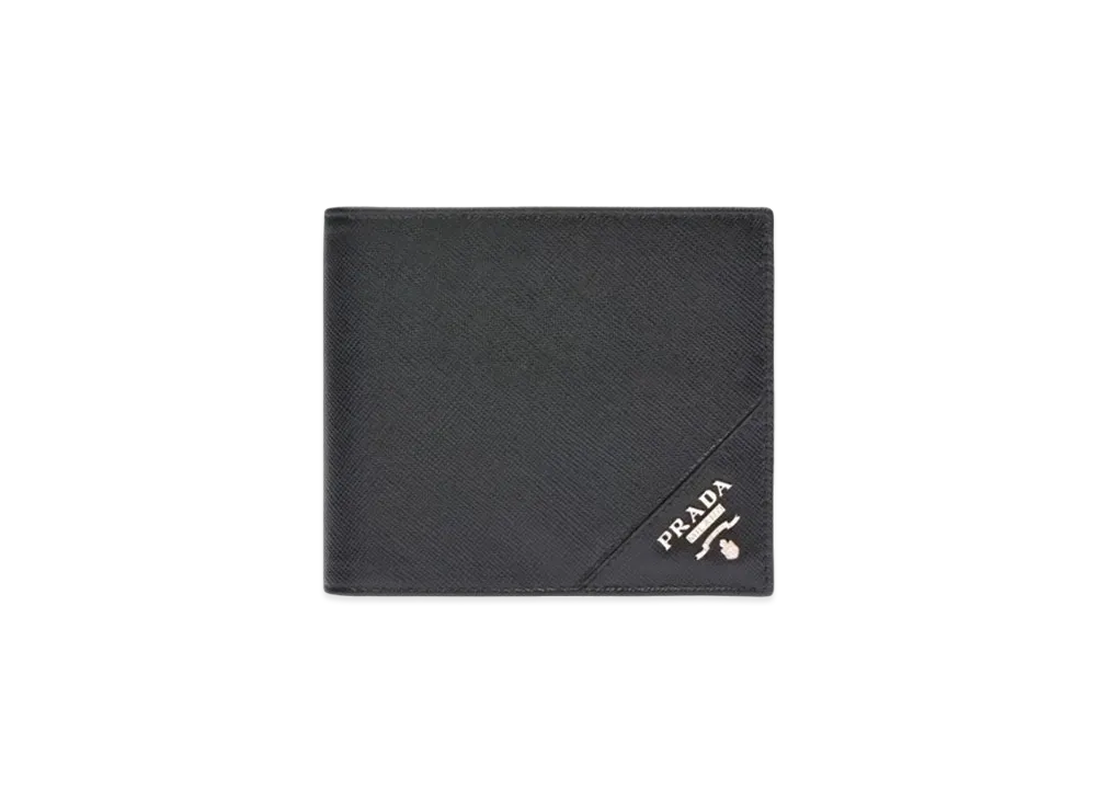 PRADA Saffiano Leather Wallet "Black"