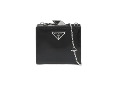 PRADA Small Brushed Leather Wallet "Black"