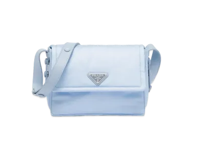 PRADA Small Padded Re Nylon Shoulder Bag "Light Blue"