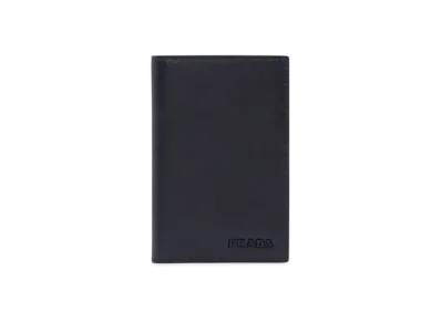 PRADA Saffiano Leather Card Holder "Black"