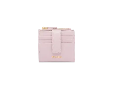 PRADA Small Saffiano Leather Wallet "Alabaster Pink"