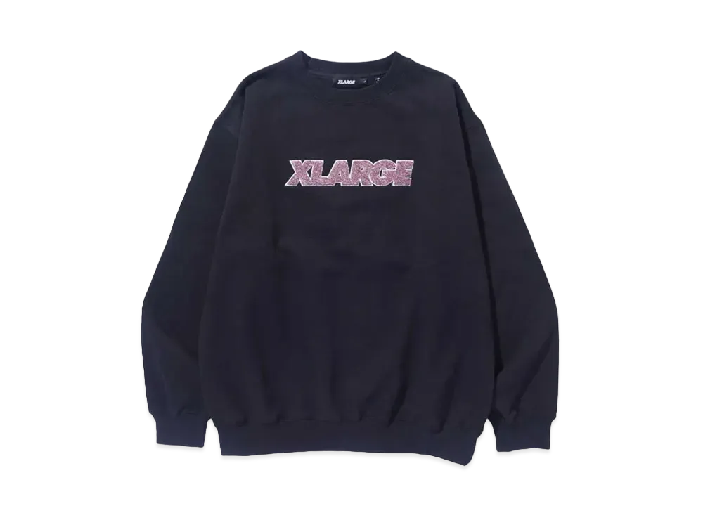 XLARGE CHENILLE STANDARD LOGO CREWNECK SWEATSHIRT "BLACK"