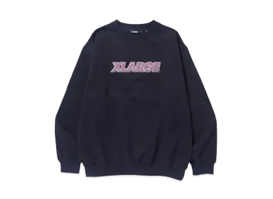 XLARGE CHENILLE STANDARD LOGO CREWNECK SWEATSHIRT "BLACK"
