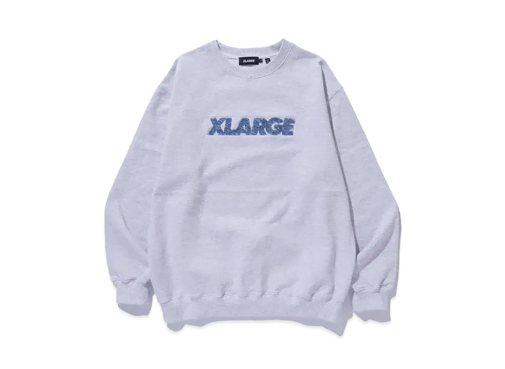 XLARGE CHENILLE STANDARD LOGO CREWNECK SWEATSHIRT "ASH"