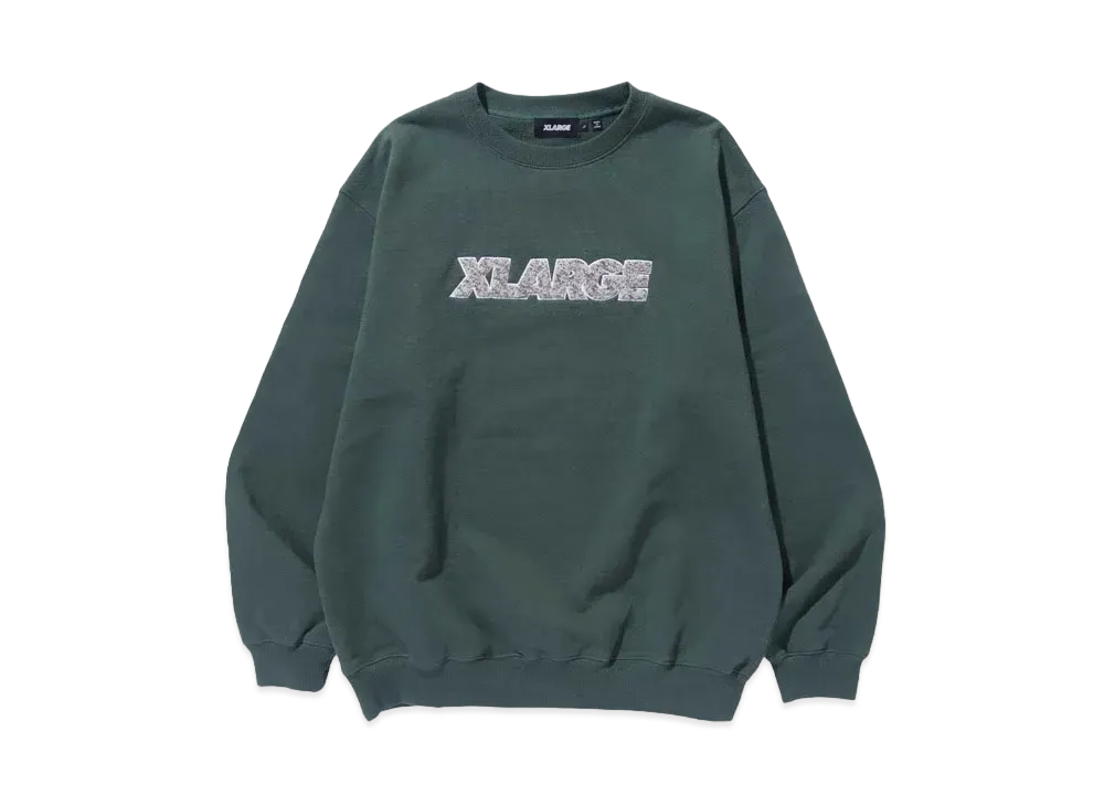 XLARGE CHENILLE STANDARD LOGO CREWNECK SWEATSHIRT "GREEN"