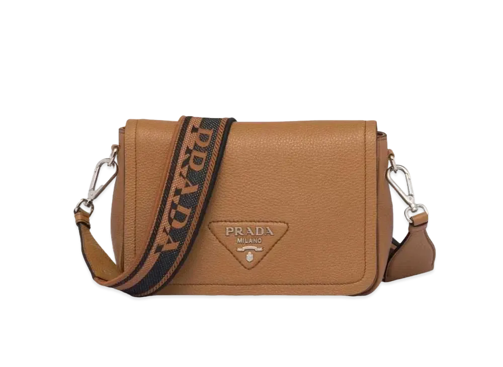 PRADA Leather Shoulder Bag "Caramel"