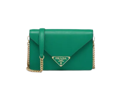 PRADA Saffiano Leather Shoulder Bag "Mango"