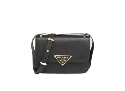 PRADA Saffiano Leather Mini Bag "Black"