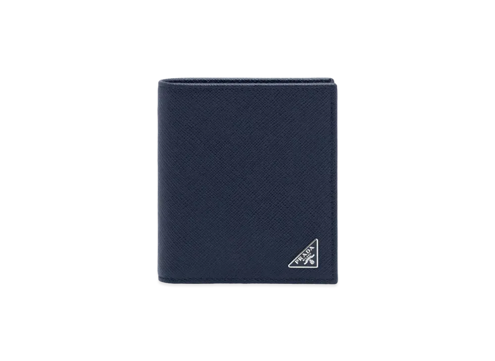 PRADA Saffiano Leather Wallet "Baltic Blue"