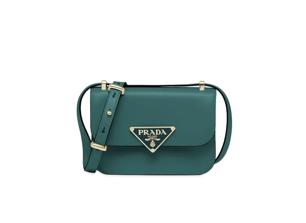 PRADA Embleme Leather Bag Absinthe