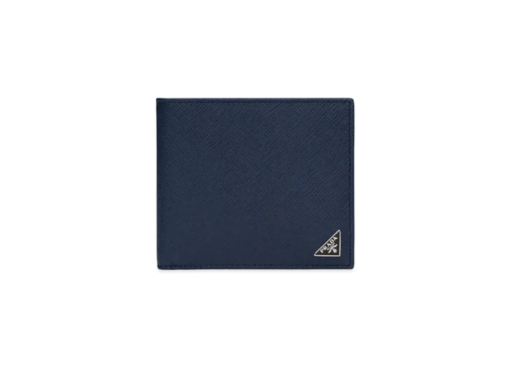 PRADA Saffiano Leather Wallet "Baltic Blue"