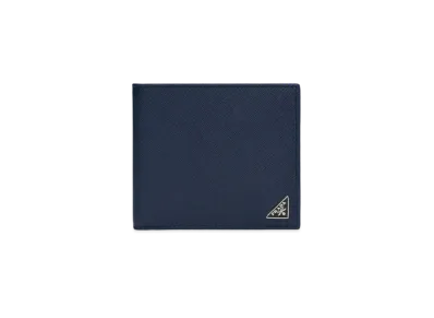 PRADA Saffiano Leather Wallet "Baltic Blue"