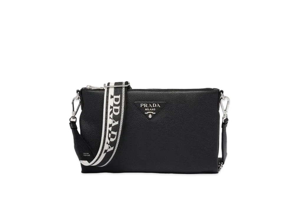 PRADA Leather Shoulder Bag "Black"