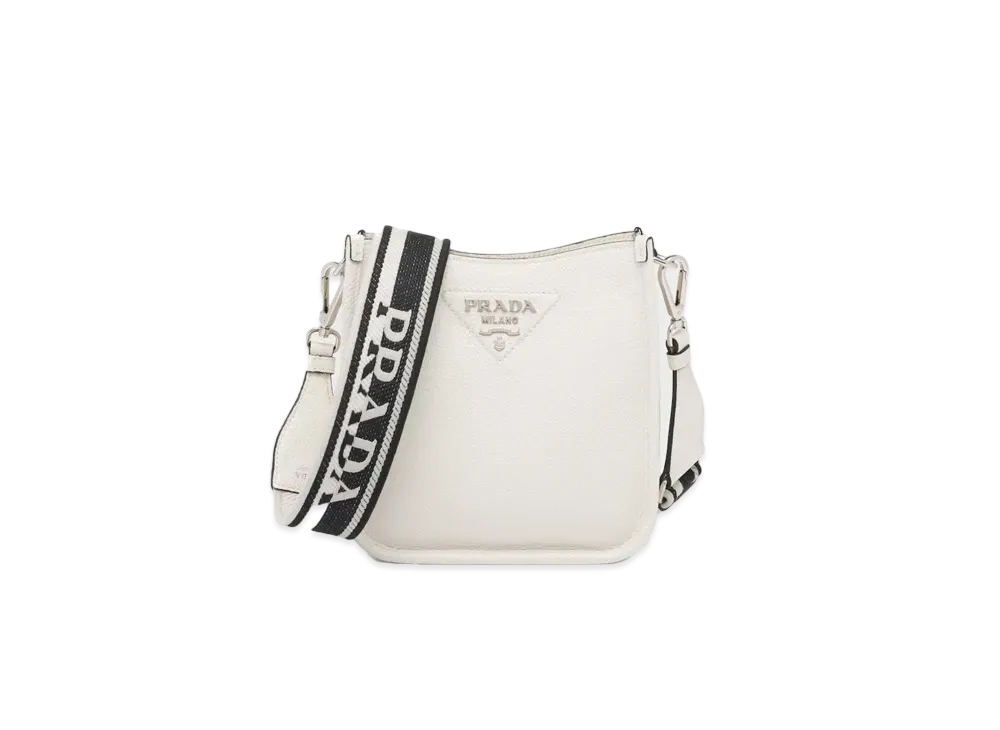 PRADA Leather Mini Shoulder Bag "White"