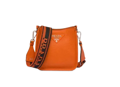 PRADA Leather Mini Shoulder Bag "Papaya"
