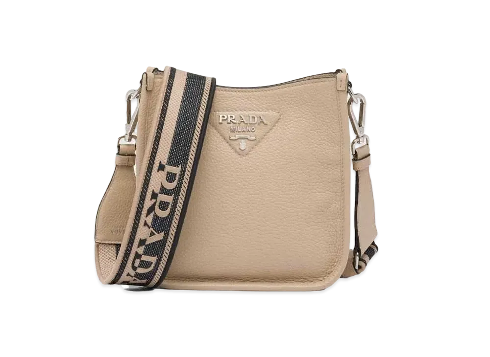 PRADA Leather Mini Shoulder Bag "Sand"