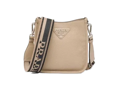 PRADA Leather Mini Shoulder Bag "Sand"