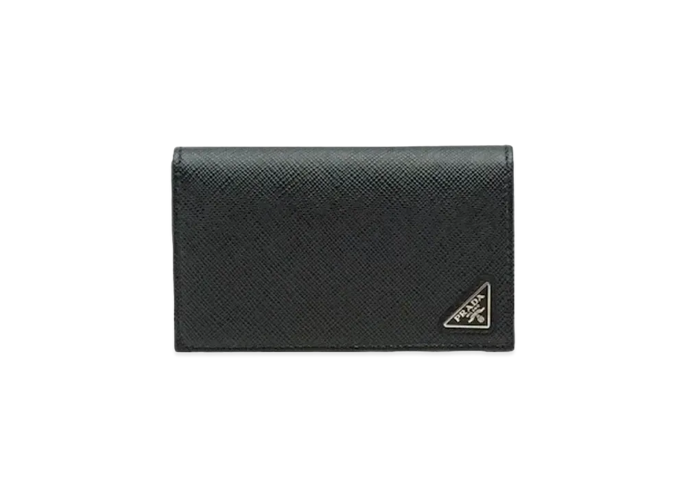 PRADA Saffiano Leather Card Holder "Black"