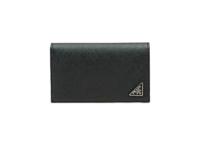 PRADA Saffiano Leather Card Holder "Black"